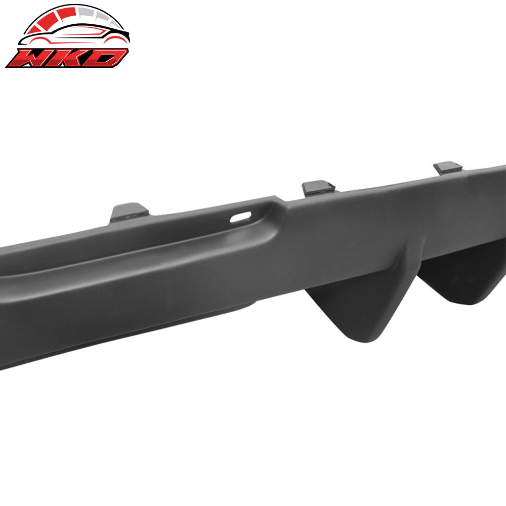 Fits 15-23 Dodge Challenger IKON Style Rear Diffuser Bumper Lip Matte Black - PP