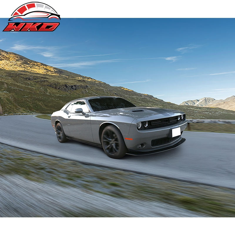 Fits 15-23 Dodge Challenger SXT Style Side Skirts Extension Matte Black 2PC - PP