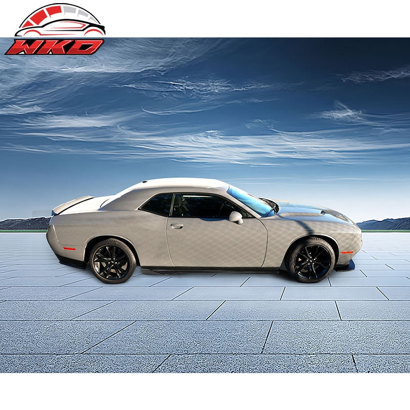Fits 15-23 Dodge Challenger SXT Style Side Skirts Extension Matte Black 2PC - PP