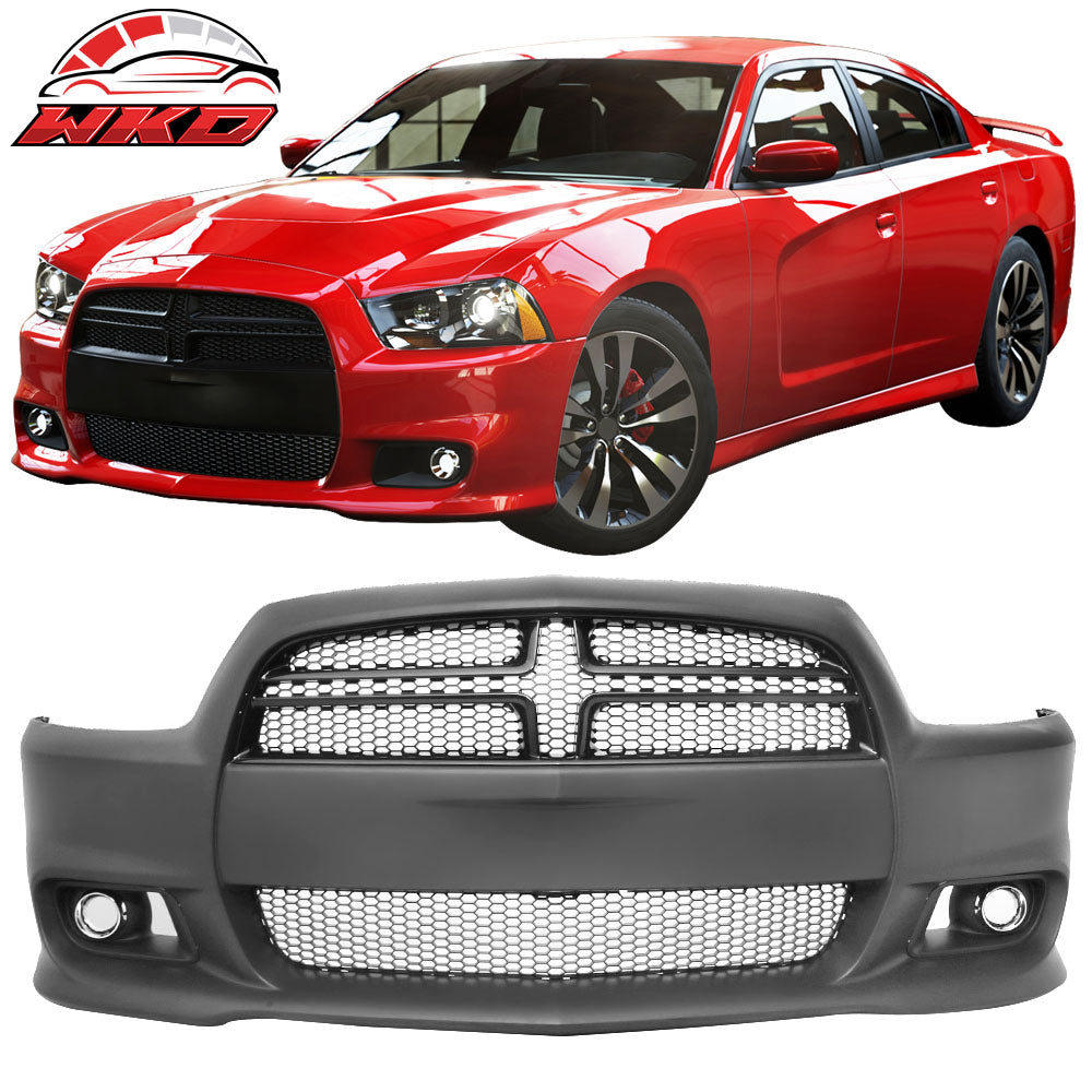 Fits 11-14 Dodge Charger SRT8 Style Front Bumper Cover Conversion Replacement PP
