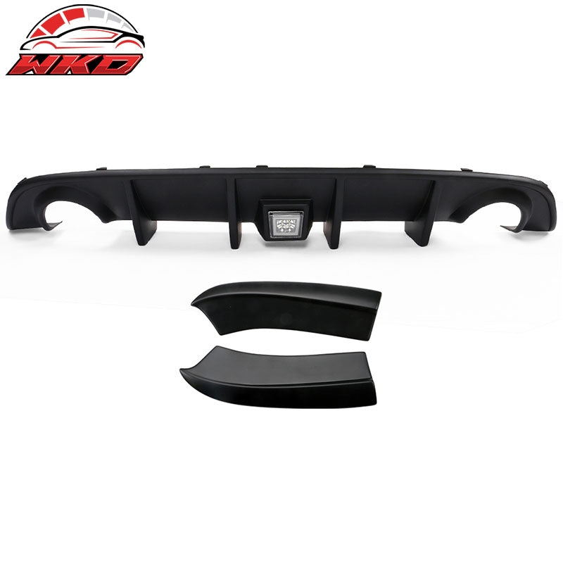 Wholesale 15-23 Charger SRT Rear Bumper Diffuser Lip Valance W/ Clear LED Brake Lamp - Wikond Auto