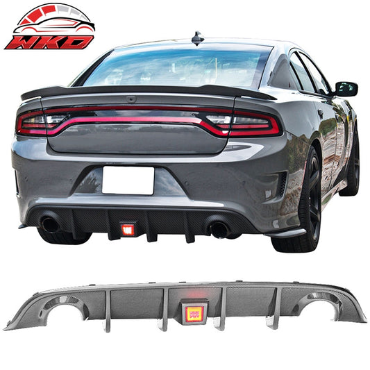 Wholesale 15-23 Charger SRT Rear Bumper Diffuser Valance W/ LED Brake Light Lamp