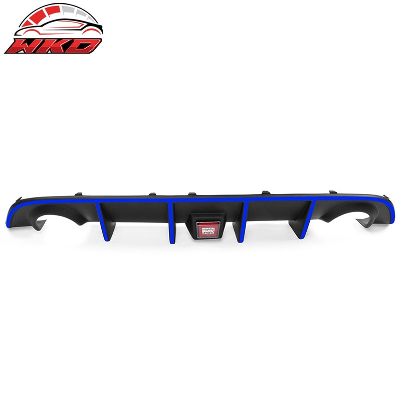 Wholesale 15-23 Charger SRT Rear Diffuser with Red LED Lamp & Blue Reflective Tape