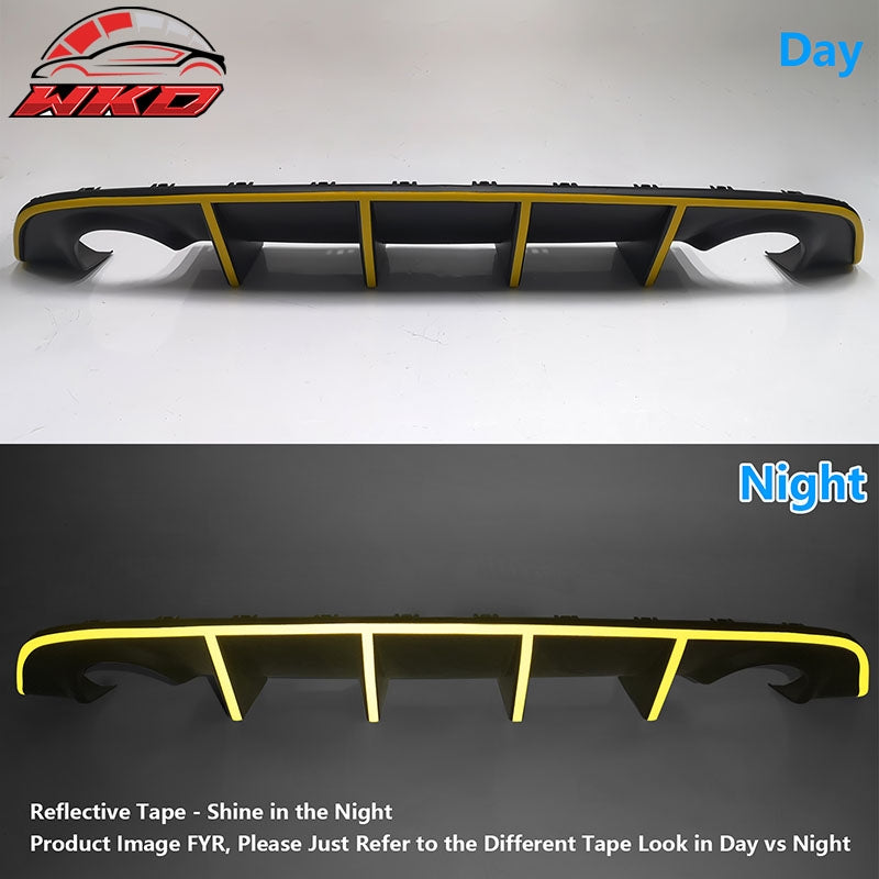 Fits 15-23 Charger SRT Rear Diffuser with Red LED Lamp & Yellow Reflective Tape