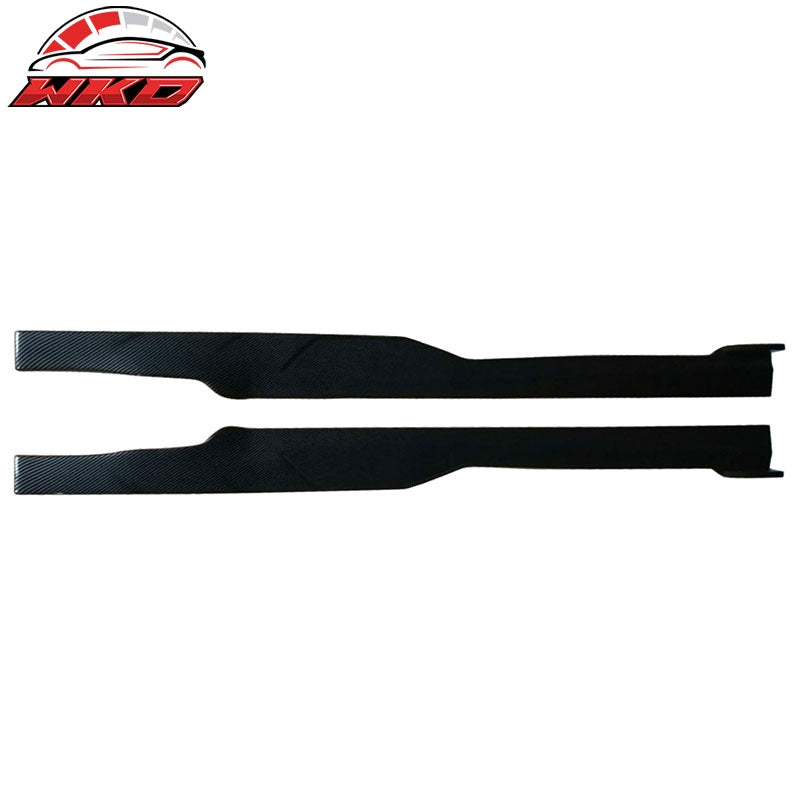 Fits 12-23 Dodge Charger SRT Side Skirts Rocker Panels PP - Carbon Fiber Print