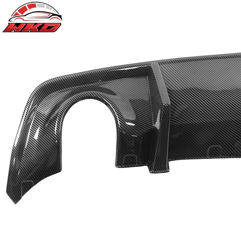 Fits 20-23 Charger SRT Widebody Carbon Fiber Print Rear Diffuser + Apron Spat PP