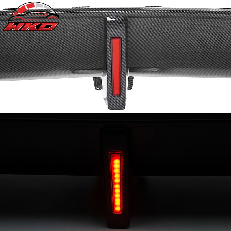 Fits 20-23 Dodge Charger Widebody IKON Rear Diffuser W/LED PP Carbon Fiber Print