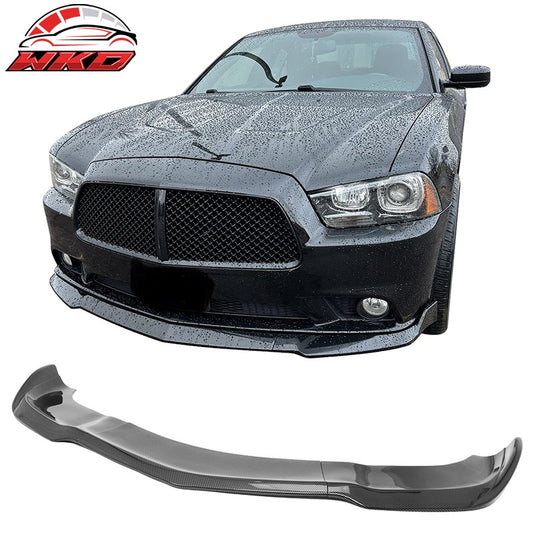 Wholesale 12-14 Charger SRT8 IKON PP Front Bumper Lip Chin Spoiler Carbon Fiber Print - Wikond Auto