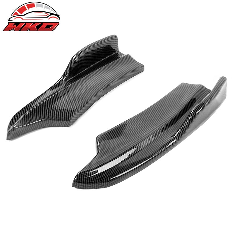 For 20-23 Charger Widebody IKON PP Carbon Fiber Print Rear Diffuser + Apron Spat