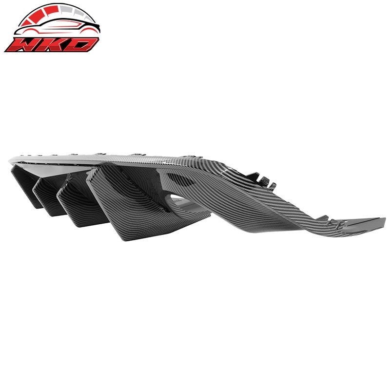 Fits 20-23 Charger Widebody IKON V2 Style Carbon Fiber Print Rear Diffuser 2PCS