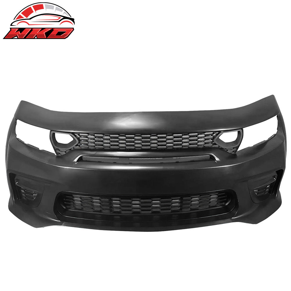 Fits 20-23 Charger Widebody Front Bumper Assembly Replacement W/ SRT Grilles