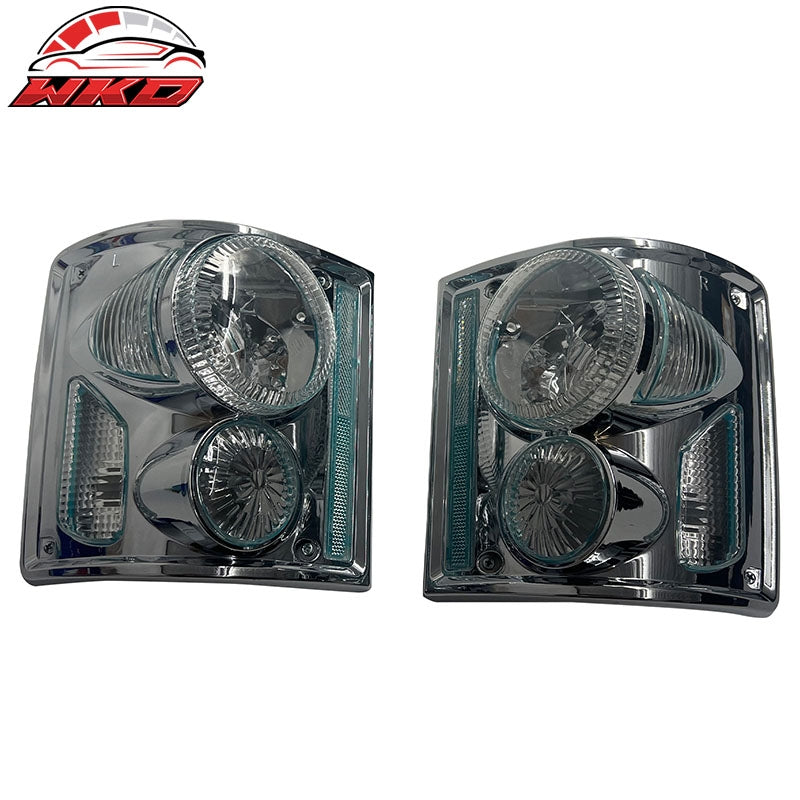 Fits 73-86 Chevrolet C10 Pickup Suburban Tail Lights Rear Brake Lamps Clear Lens