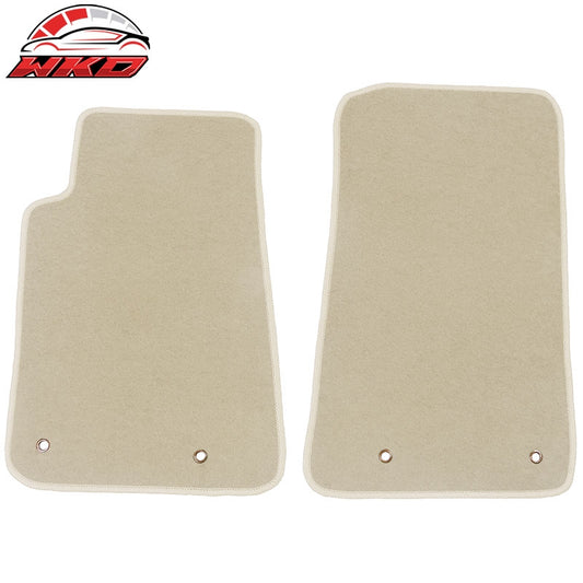 Wholesale 10-15 Chevrolet Camaro 2PCS Car Floor Mats Liner Front Nylon Beige Carpets