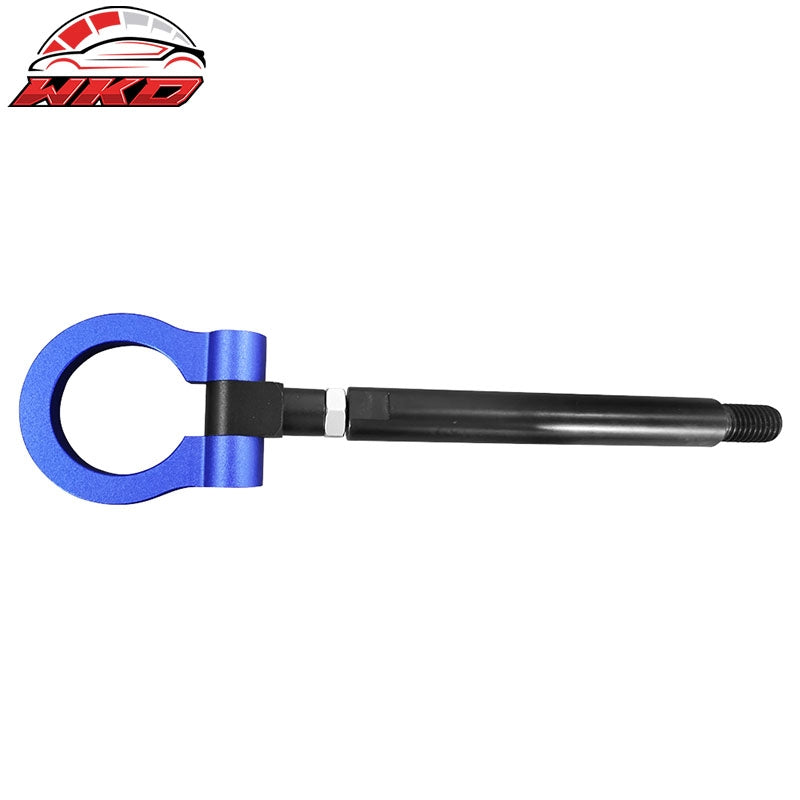 Fits 16-24 Chevy Camaro Front Tow Hook Bar Black Pole and Blue Circle - Aluminum