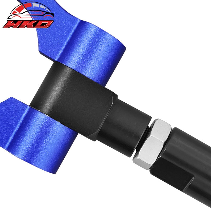 Fits 16-24 Chevy Camaro Front Tow Hook Bar Black Pole and Blue Circle - Aluminum