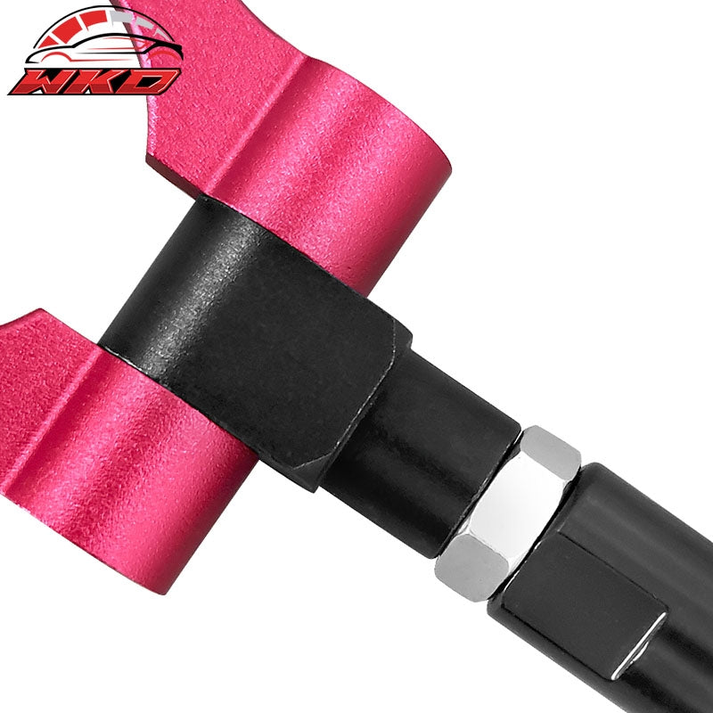 Fits 16-24 Chevy Camaro Front Tow Hook Bar Black Pole and Red Circle - Aluminum