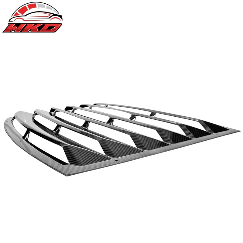 Fits 10-15 Chevy Camaro Rear Window Louver Windshield Cover Carbon Fiber Print