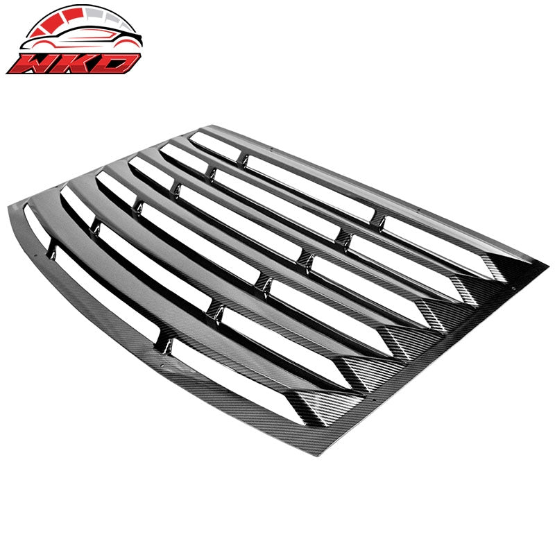 Fits 10-15 Chevy Camaro Rear Window Louver Windshield Cover Carbon Fiber Print