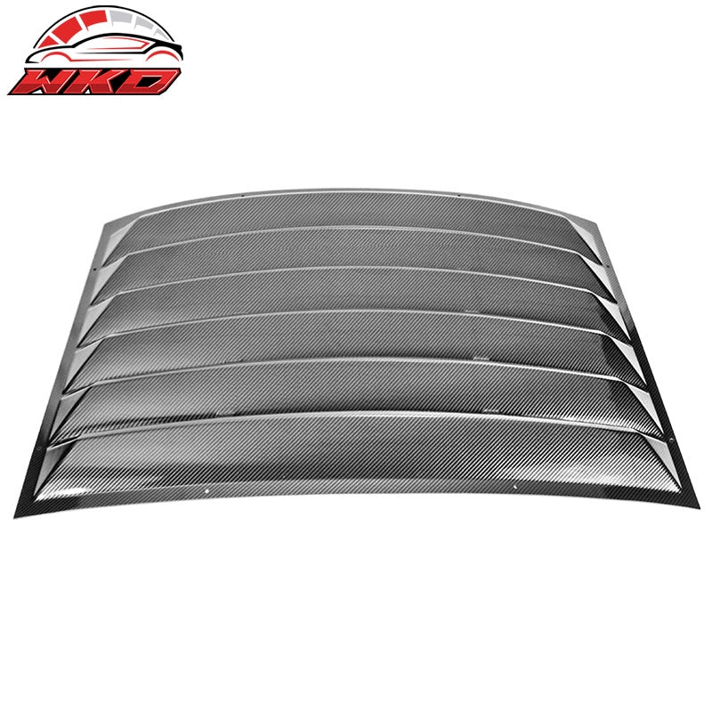 Fits 10-15 Chevy Camaro Rear Window Louver Windshield Cover Carbon Fiber Print