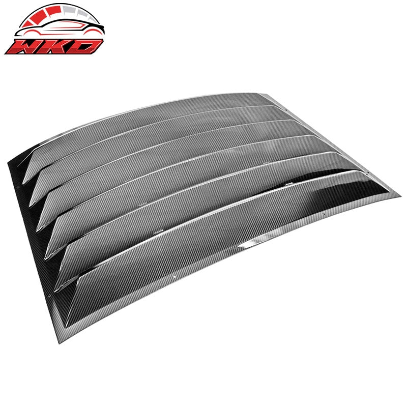 Fits 10-15 Chevy Camaro Rear Window Louver Windshield Cover Carbon Fiber Print