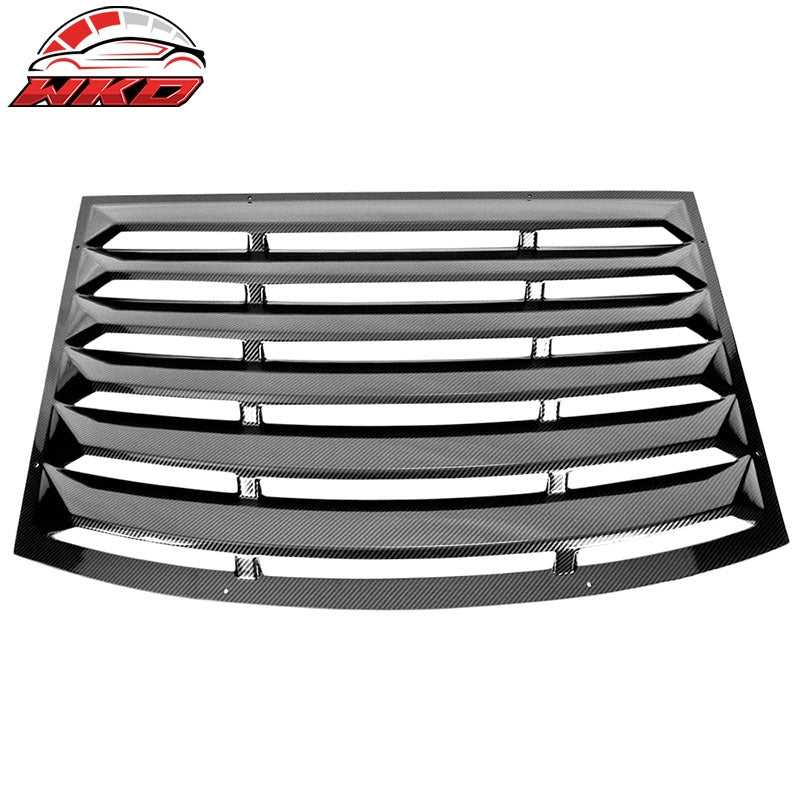 Fits 10-15 Chevy Camaro Rear Window Louver Windshield Cover Carbon Fiber Print