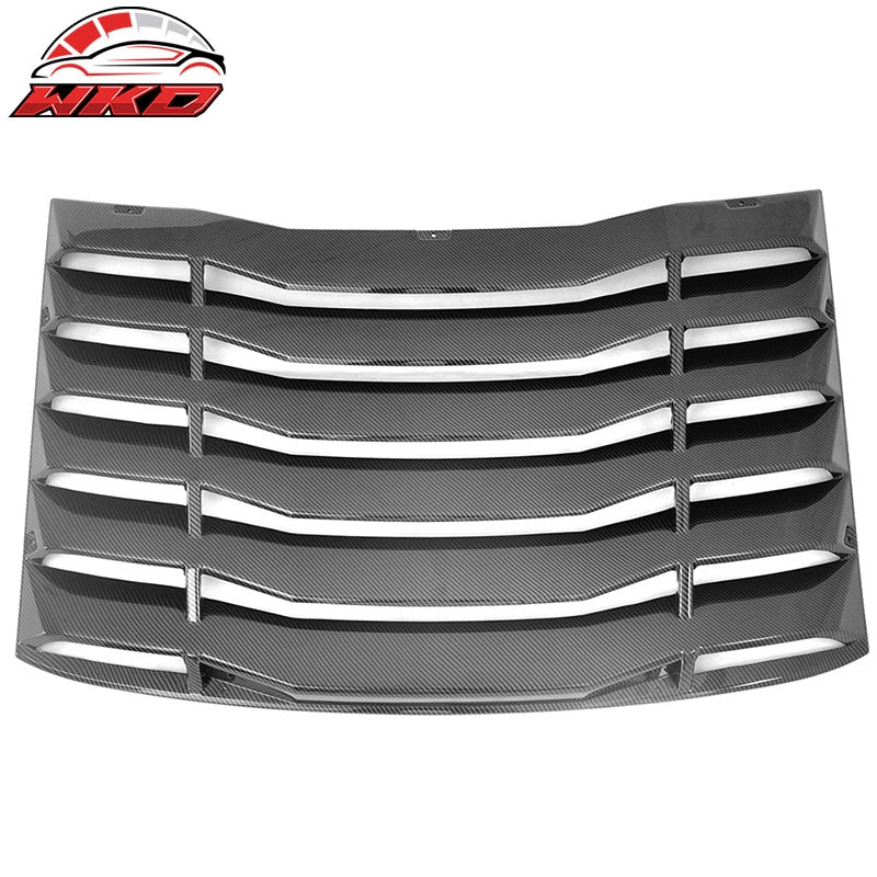 Fits 16-24 Chevrolet Camaro Rear Window Louver Sun Shade Vent Carbon Fiber Print