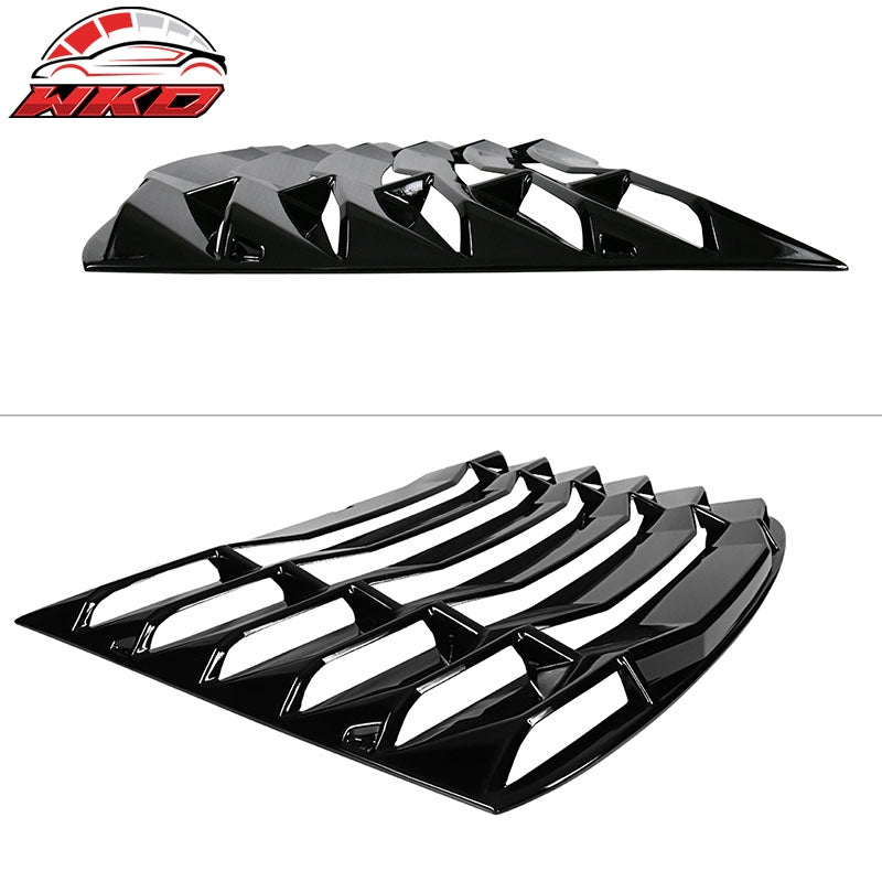 Fits 16-24 Chevrolet Camaro Rear Window Louver Sun Shade Cover Vent Gloss Black