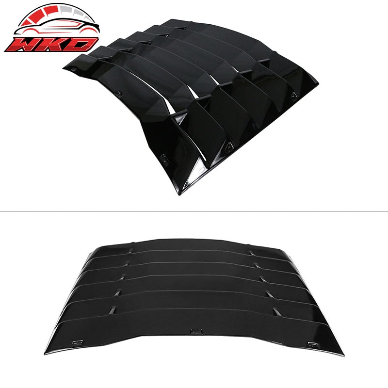 Fits 16-24 Chevrolet Camaro Rear Window Louver Sun Shade Cover Vent Gloss Black