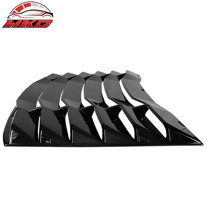 Fits 16-24 Chevrolet Camaro Rear Window Louver Sun Shade Cover Vent Gloss Black