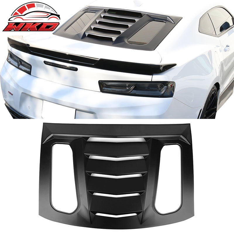 Wholesale 16-24 Chevy Camaro V2 Rear Window Louver Sun Shade Cover Vent Matte Black