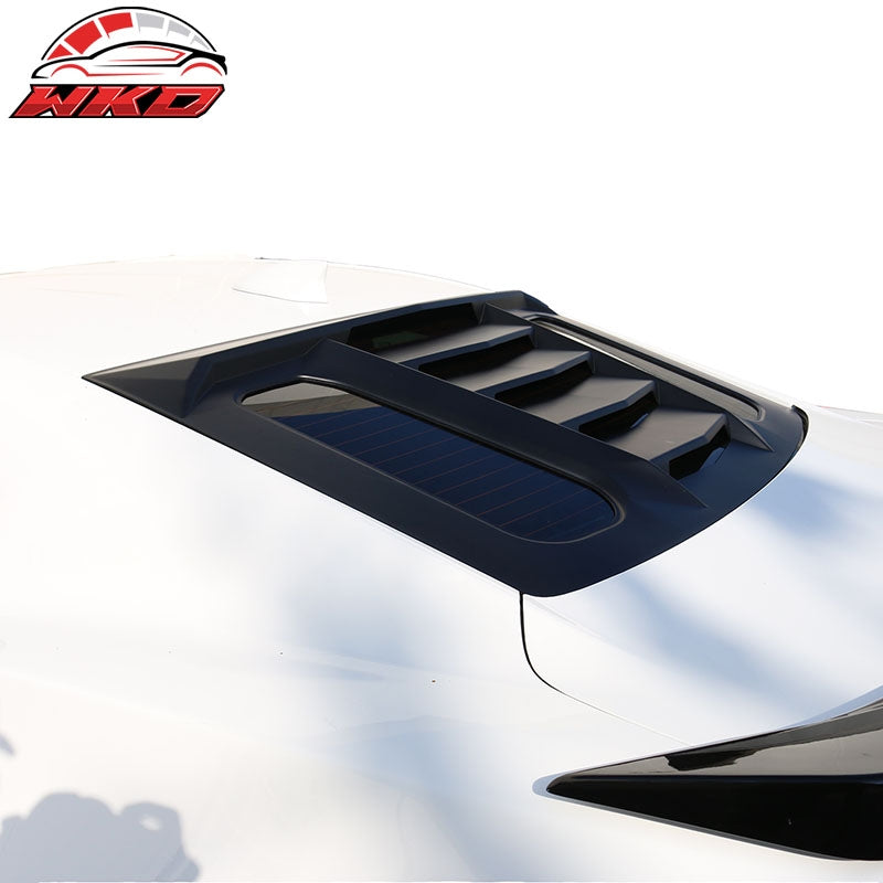 Fits 16-24 Chevy Camaro V2 Rear Window Louver Sun Shade Cover Vent Matte Black