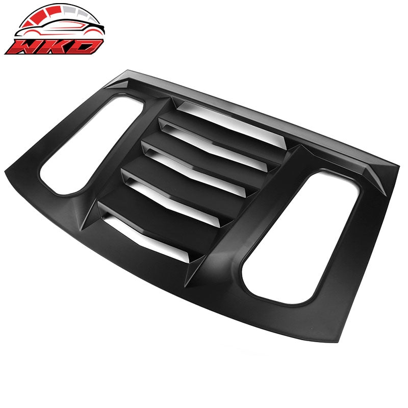 Fits 16-24 Chevy Camaro V2 Rear Window Louver Sun Shade Cover Vent Matte Black