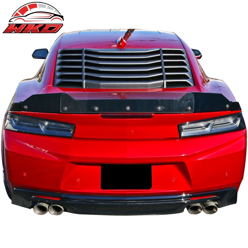 Fits 16-24 Chevrolet Camaro Rear Window Louver Sun Shade Cover Vent Matte Black