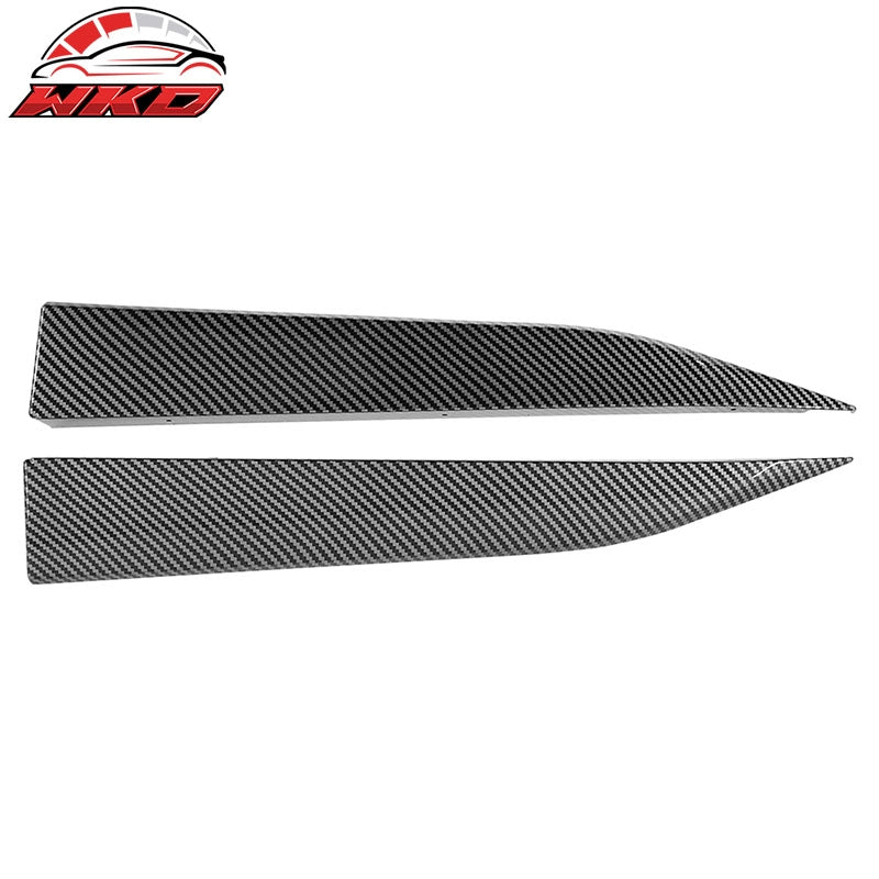Fits 10-15 Chevrolet Camaro IKON V2 Style 4PCS Side Skirts PP Carbon Fiber Print