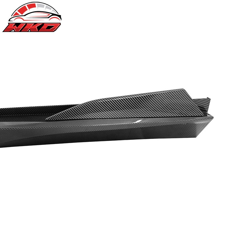 Fits 10-15 Chevrolet Camaro IKON V2 Style 4PCS Side Skirts PP Carbon Fiber Print