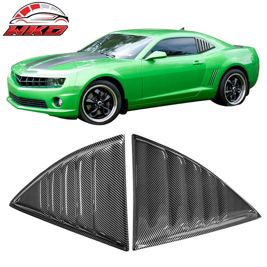 Wholesale 10-15 Chevy Camaro XE V2 Style 2PC Side Window Louver PP Carbon Fiber Print