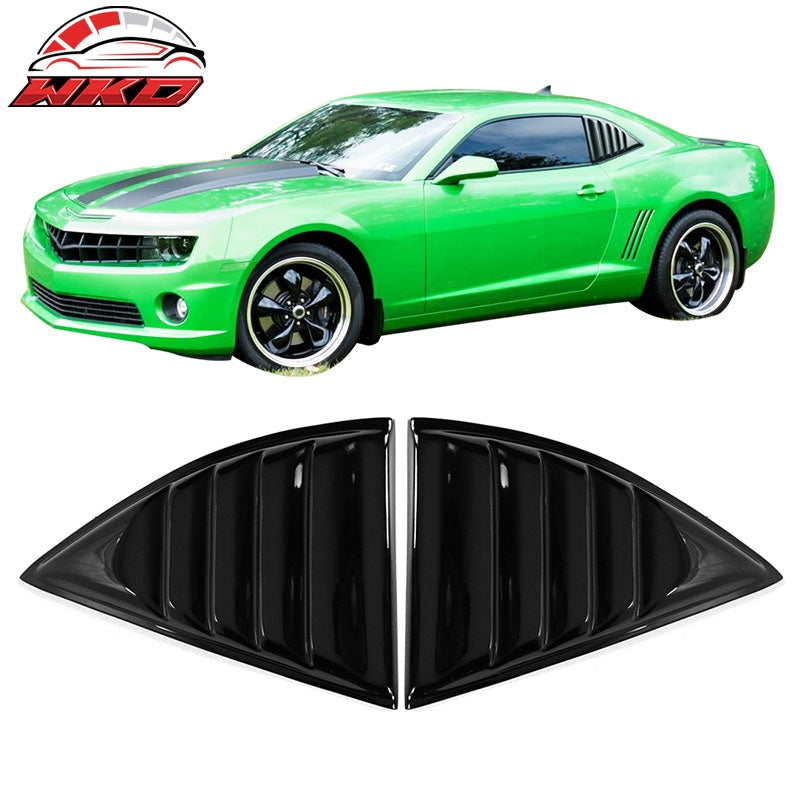 Wholesale 10-15 Chevy Camaro Side Window Louver Sun Shade Cover 2PC - Gloss Black