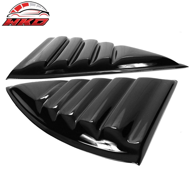 Fits 10-15 Chevy Camaro Side Window Louver Sun Shade Cover 2PC - Gloss Black