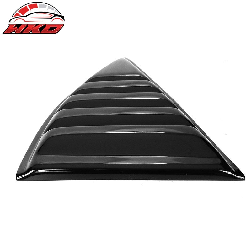 Fits 10-15 Chevy Camaro Side Window Louver Sun Shade Cover 2PC - Gloss Black