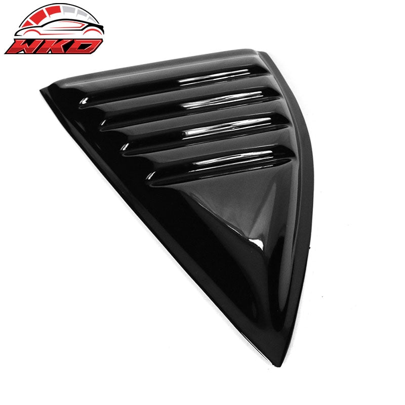 Fits 10-15 Chevy Camaro Side Window Louver Sun Shade Cover 2PC - Gloss Black
