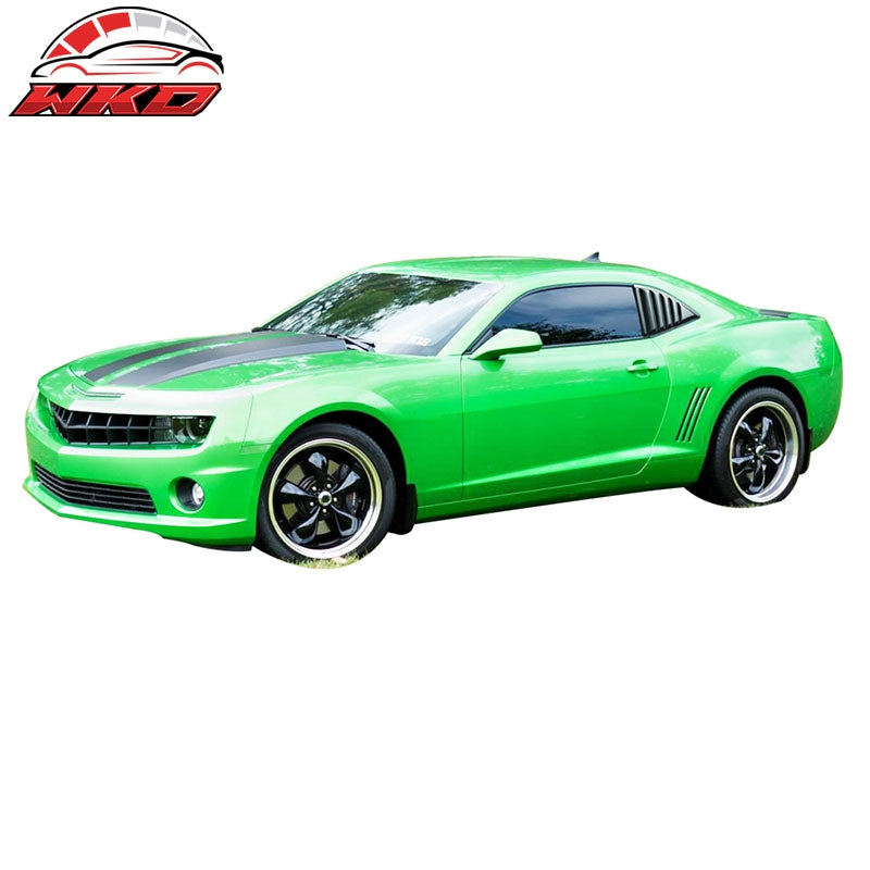 Fits 10-15 Chevy Camaro Side Window Louver Sun Shade Cover 2PC - Gloss Black