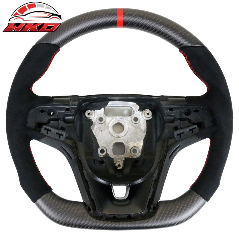 Fits 12-15 Camaro Steering Wheel Alcantara Matte Carbon Fiber