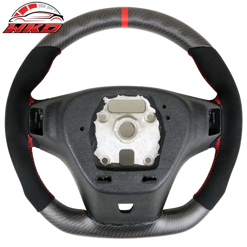 Fits 12-15 Camaro Steering Wheel Alcantara Matte Carbon Fiber