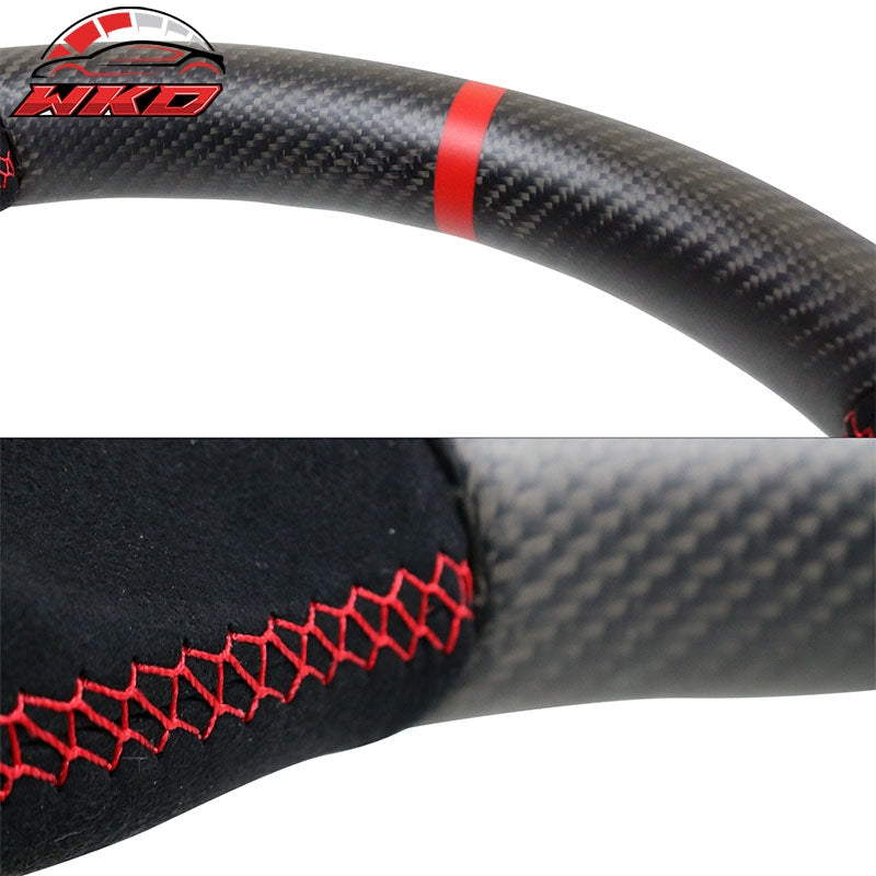 Fits 12-15 Camaro Steering Wheel Alcantara Matte Carbon Fiber