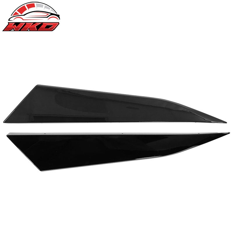 Fits 10-15 Chevrolet Camaro V2 Side Skirts Extension Rocker Panel Gloss Black PP