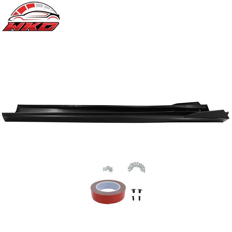 Fits 10-15 Chevrolet Camaro V2 Side Skirts Extension Rocker Panel Matte Black PP