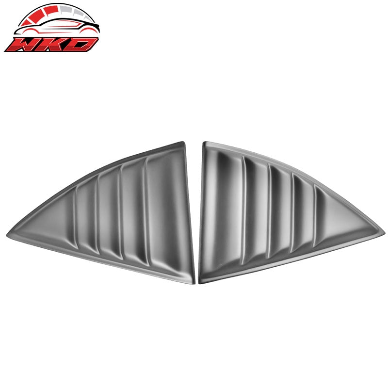 Fits 10-15 Chevy Camaro XE Coupe Window Louvers Scoops Cover Pair Matte Black PP