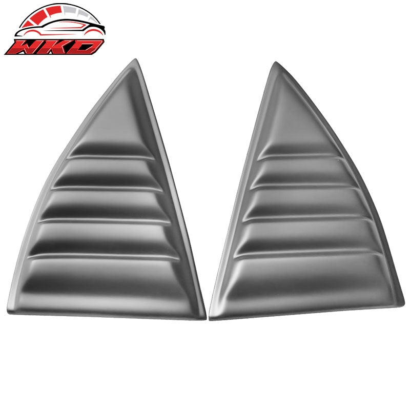 Fits 10-15 Chevy Camaro XE Coupe Window Louvers Scoops Cover Pair Matte Black PP