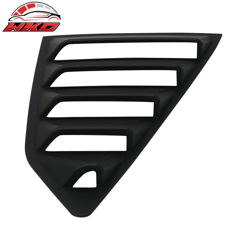 Fits 16-24 Chevy Camaro GT Style Quarter Window Louvers Scoops 2Pc Matte Black