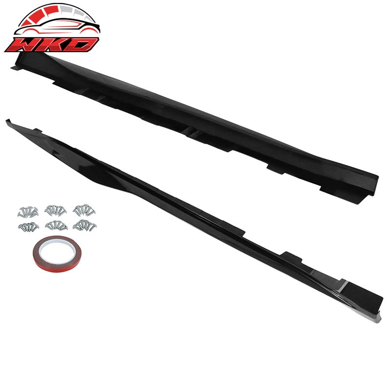 Fits 16-24 Chevrolet Camaro ZL1 Style Side Skirts Carbon Fiber Print
